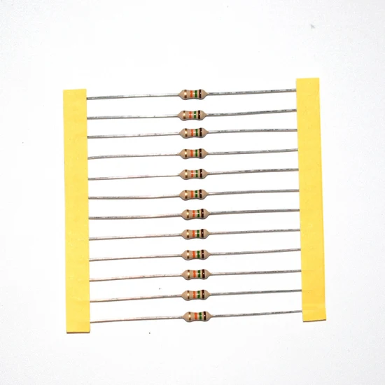 2W 3W 5W 5 Ohm 10ohm Resistor de código de cores de filme de carbono
